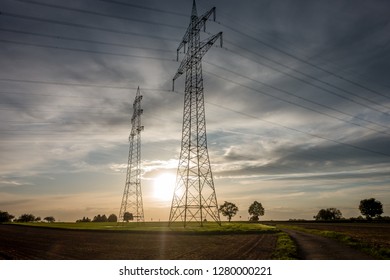 Electricity Pylons Land Line Stock Photo 1280000221 | Shutterstock