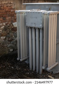 Electricity Substation Next To Old Wall 