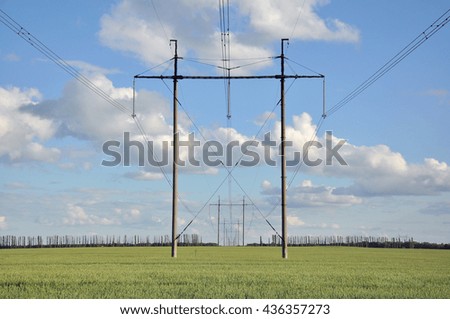 Similar – Foto Bild Hochspannungs-Strommast Strommast