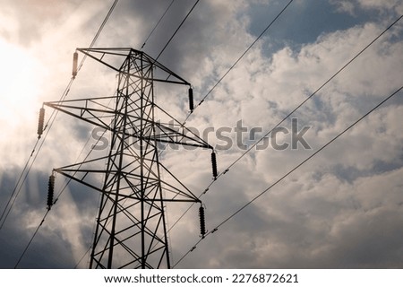Electricy pylon with dramatic sky