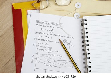 Electro Magnetic Field Theory With Sketch And Equation.