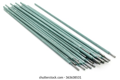 Electrode Welding Rod Isolated On White Background.