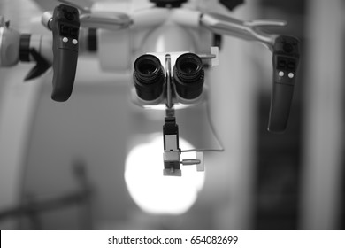 Electron microscope in the operating block of a modern clinic