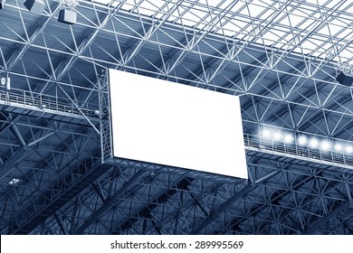 Electronic Billboard Display At Stadium. Isolated For Your Text Or Image.