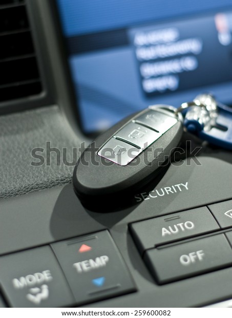 Electronic car key close up\
photo