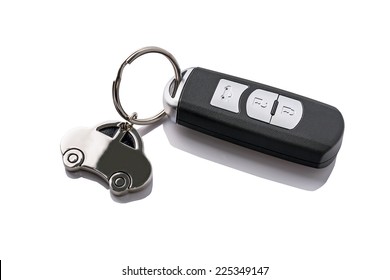 Electronic Car Key With Little Car Shape Keyring