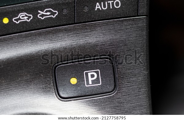 Electronic car
parking park button with led
light