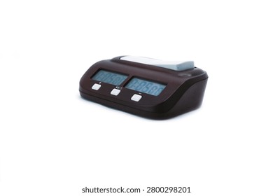 Electronic chess timer isolated on a white background