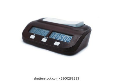 Electronic chess timer isolated on a white background
