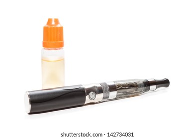 Electronic cigarette (e-cigarette) isolated on white