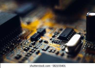 Electronic circuit blur - Shutterstock ID 582155401