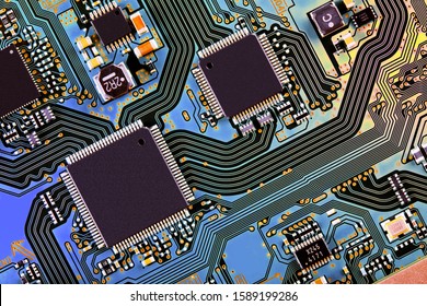 Electronic circuit board close up.  - Shutterstock ID 1589199286