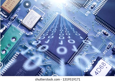 electronic circuit board with processor