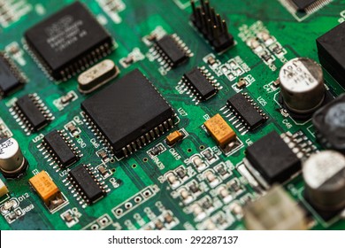 Electronic Circuit Board With Processor.