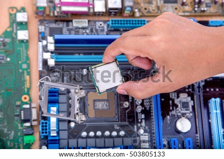 Electronic circuit board, processor installation.