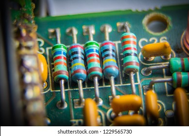 Electronic circuit board,
				Resistor, used for wallpaper, used as illustrated book,closeup