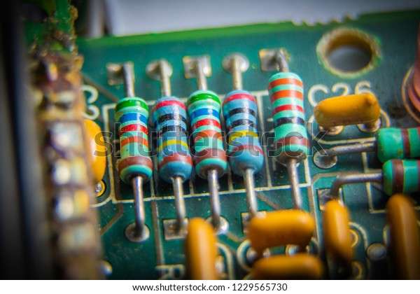 Electronic circuit board,\
Resistor, used\
for wallpaper, used as illustrated\
book,closeup