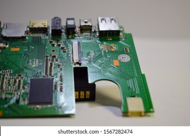 Electronic circuit board with ROM memory chips - Shutterstock ID 1567282474