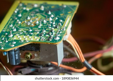 Electronic Circuit Board Of TV, Close Up