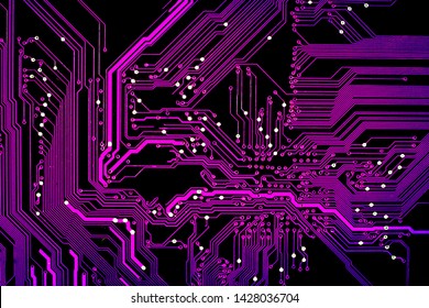 電子回路基板 紫色 コンピューターマザーボード テクスチャー 壁紙 の写真素材 今すぐ編集
