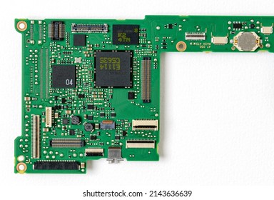  Electronic circuit and component background close-up