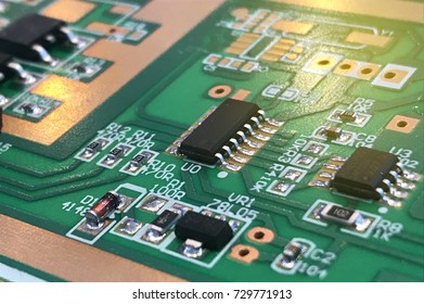 Electronic circuit PCB board,close up