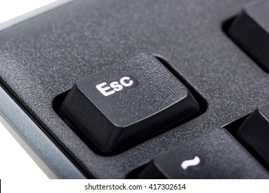 Electronic collection - detail black computer keyboard with key esc
