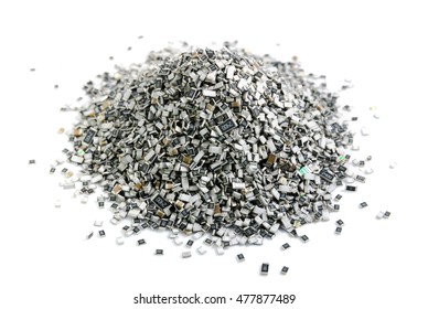 Electronic Components Bulk On White Background Stock Photo 477877489 ...