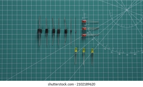 Electronic Components Classified As Active Components Are Diodes, Transistors And ICs (Intragrated Circuits) Which Are Made Of Semiconductor Materials Such As Silicon, Germanium, Selenium And Metal Ox