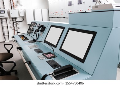 electronic control panel, ship engine control panel