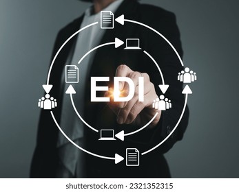 Electronic data exchange EDI, the exchange of working data between teams. internal documents marketing information joint business