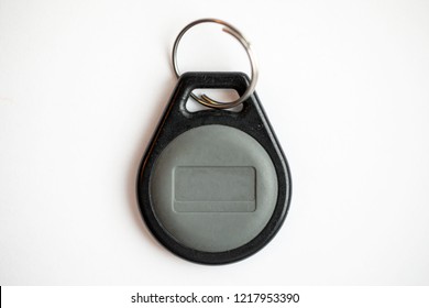 Electronic Door Entry Key Fob Or Bard On A White Background