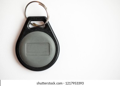 Electronic Door Entry Key Fob Or Bard On A White Background