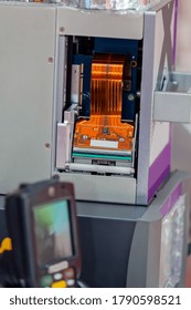 Electronic for engine in industry, advanced technology;  note shallow depth of field