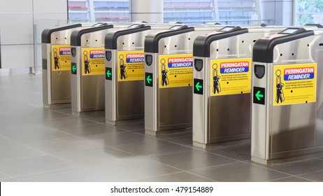 Electronic Entrance - Photo Taken On  31st. August 2016 At Light Rail Transit ( LRT) Station At Kuala Lumpur , Malaysia