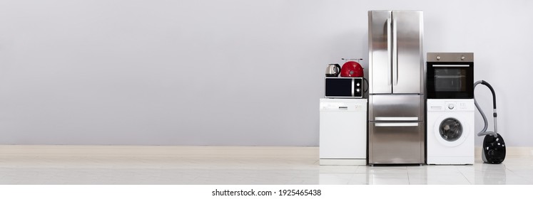 Electronic Household Device Appliances Set. House Equipment - Shutterstock ID 1925465438