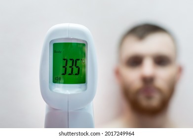 Electronic Infrared Non-contact Thermometer Shows Low Body Temperature