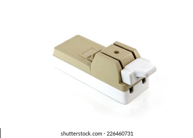 Electronic Knife Switch Isolated On White Background