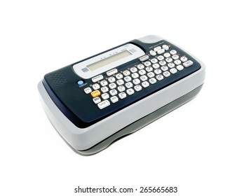 Electronic Label Maker Machine On White Background