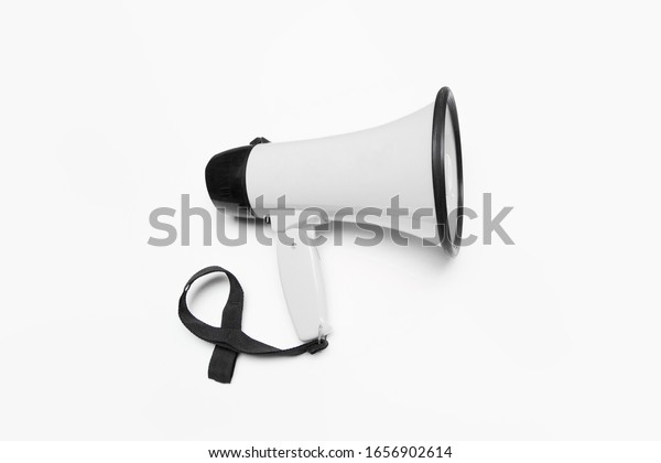 Download Electronic Megaphone Mockup On White Background Stock Photo Edit Now 1656902614