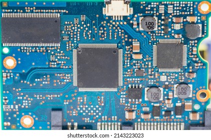 Electronic motherboard, isometric processor microchip