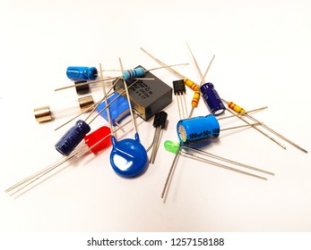 Electronic Passive Components Isolated On White Background