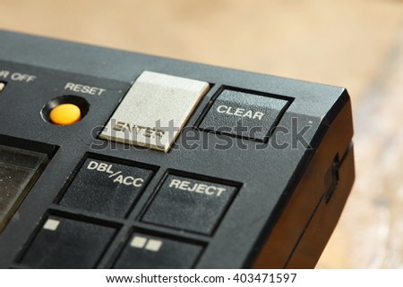 The electronic portable computer game button represent the electronic board game and technology concept related idea.