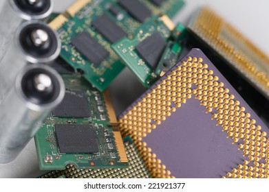 Electronic recycling concept background