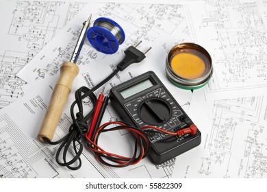 electronic schematic diagram ideal technology background stock photoan electronic schematic diagram ideal technology background