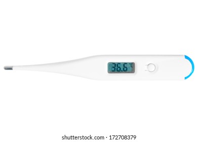 Electronic Thermometer Shows A Normal Body Temperature