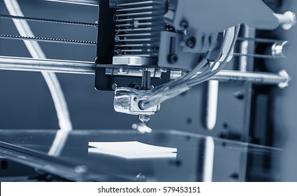 Electronic three dimensional plastic printer during work , 3D printer, 3D printing