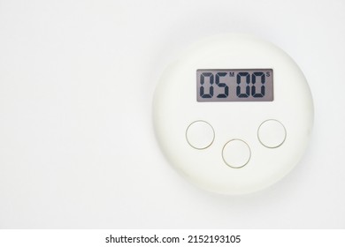 electronic timer on a white background close-up
