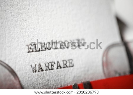 Electronic warfare text written with a typewriter.