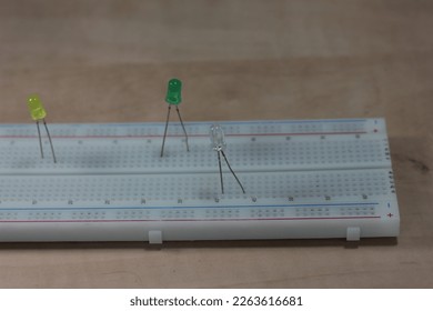 Electronics component on a breadboard